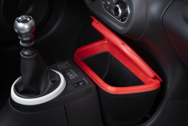 Renault Twingo 3 Phase 1 Storage compartment in the center console white. With lid.