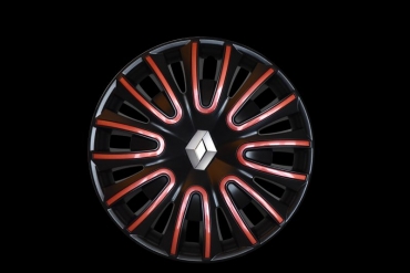 Radzierblende mit Renault Logo (schwarz-rot)