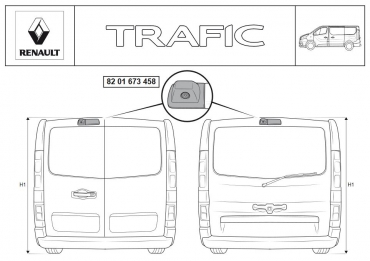Renault Trafic 3 Rückfahrkamera Kompatibel mit R-Link 1 und Media Nav (Trafic Phase 1)
