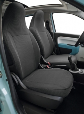 Renault Twingo 3 Sitzbezug vorne und hinten mit Rückbank-Teilung 50/50. Nicht klappbar.