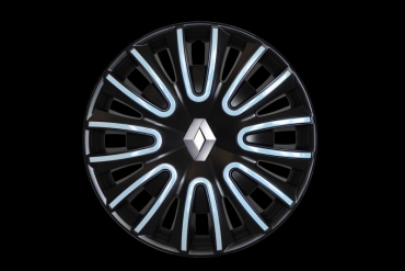 Radzierblende mit Renault Logo (schwarz-blau)